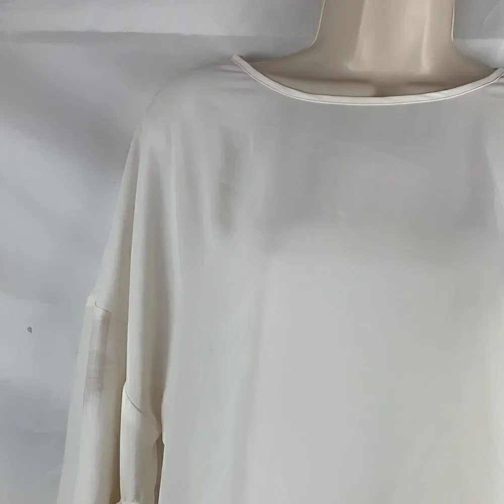 Amanda Uprichard NY ivory popover blouse size small NWT